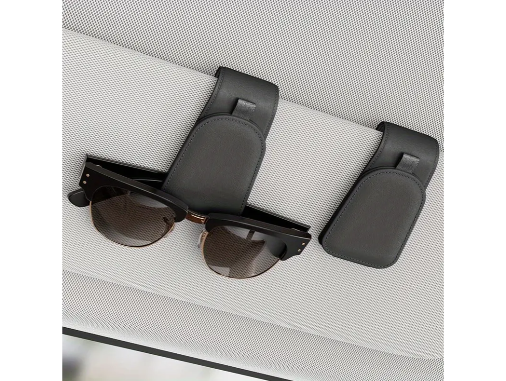 Magnetic Leather Sunglass Holder for Car